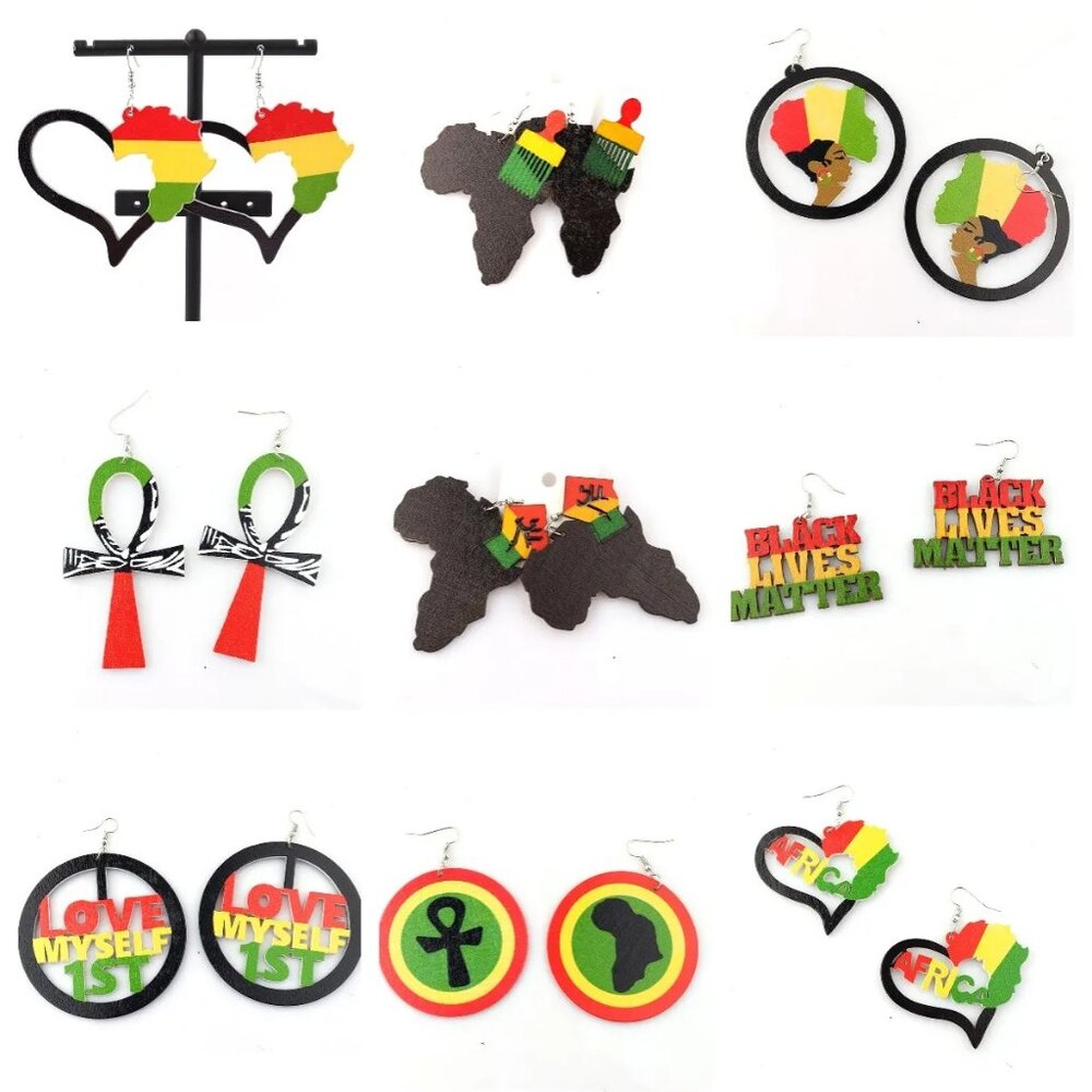 7 Afrocentric Earrings / (Variety Pack)